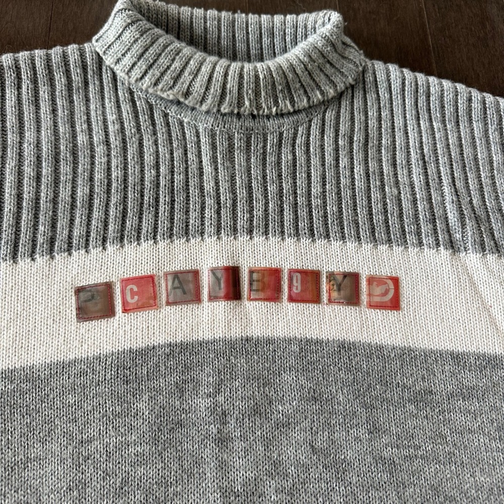 Rare Vintage Ecko Unltd X Playboy Chunky Ribbed Hologram Ski Sweater XXL - Picture 2 of 15